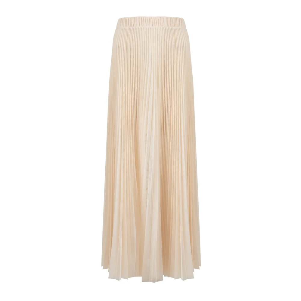 Patrizia Pepe Vrouw Beige Geplooide Tule Rok