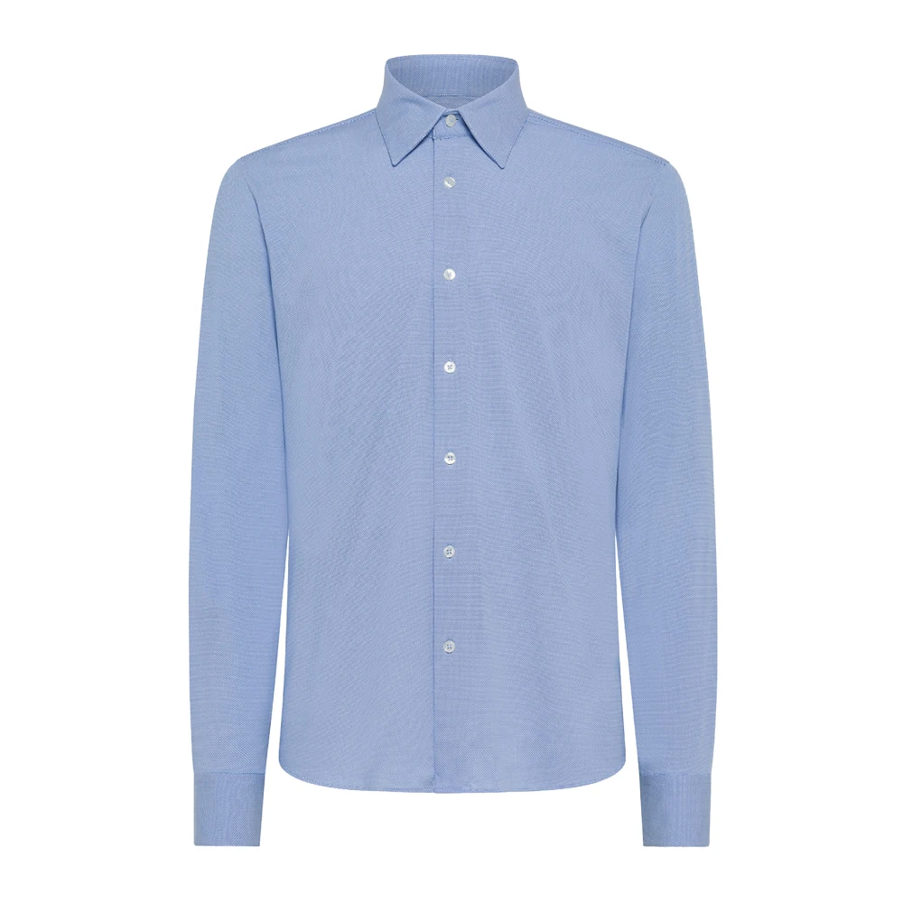 RRD Stretch Oxford Jacquard Overhemd Blue Heren