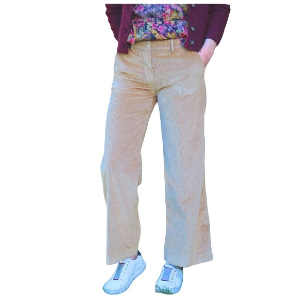 Mason's Wijde Corduroy Broek Beige Dames