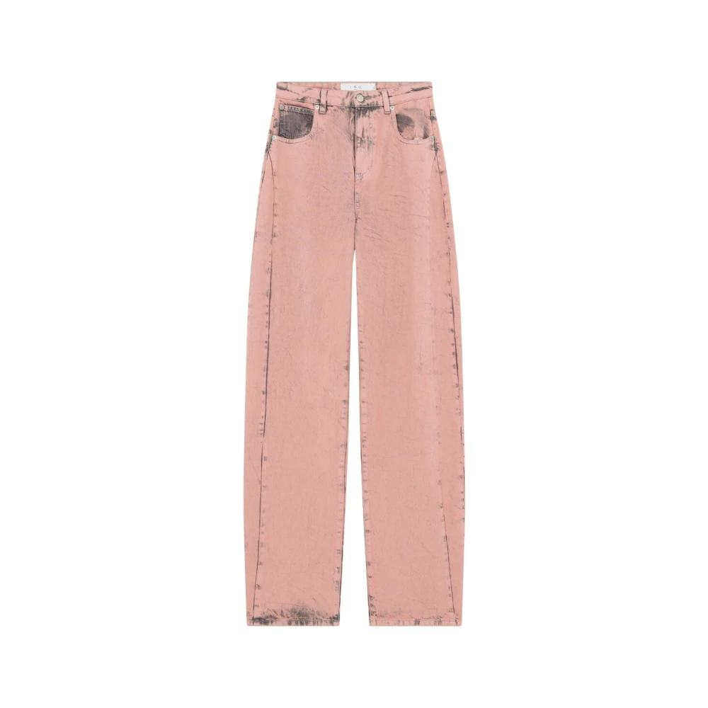 IRO Blush Pink Marble-Washed Carrot Jeans Pink Dames