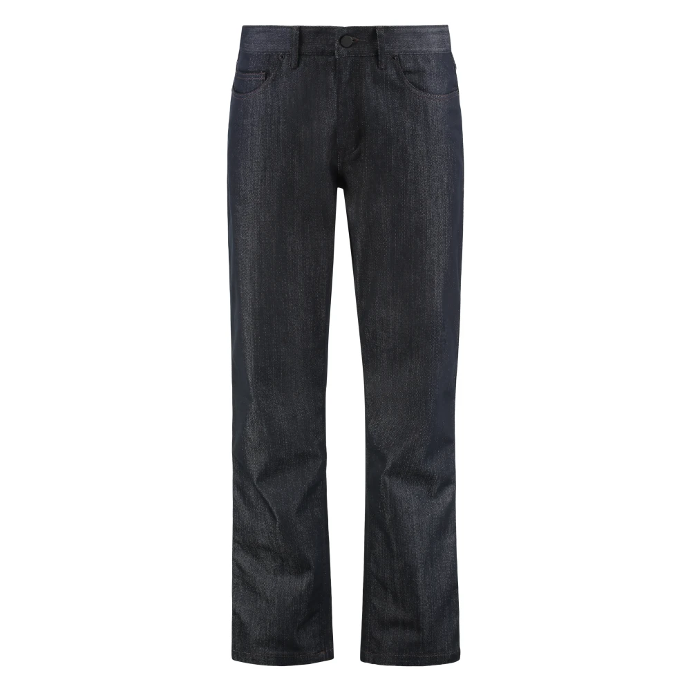 Moncler Men's Blue Straight Fit Jeans, L, Straight Leg Jeans