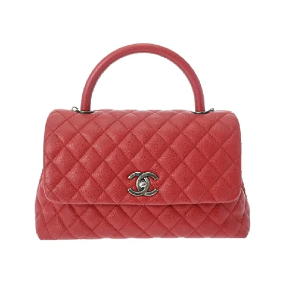 Chanel Vintage Pre-owned Leather chanel-bags Red Dames
