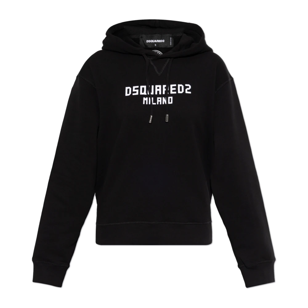 Dsquared2 Sweatshirt met logo Black Dames