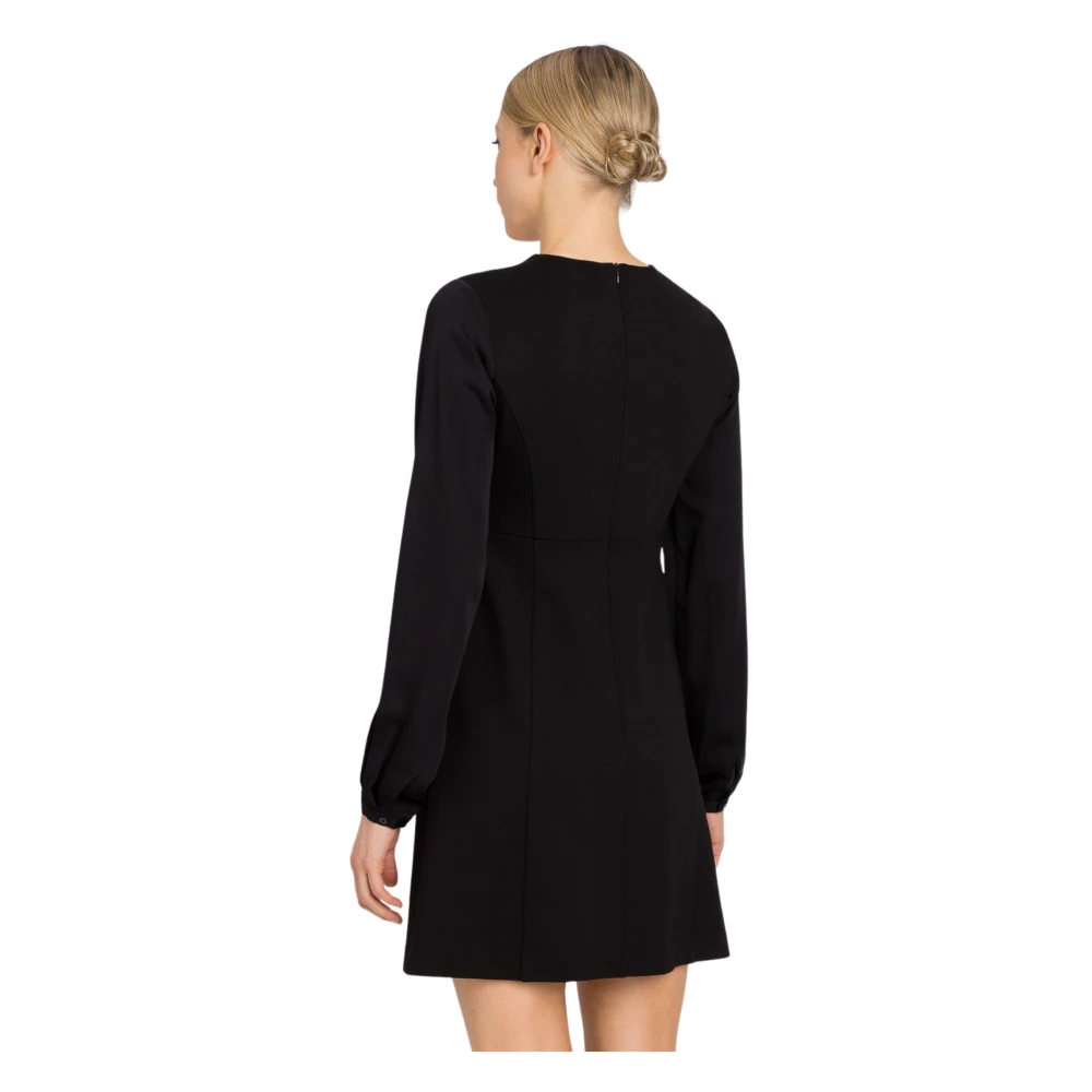 Twinset Zwarte jurk in viscosemix Black Dames