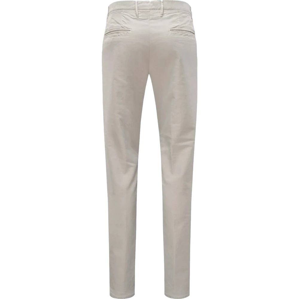 Incotex Italiaanse Stijl Lichtgrijze Diagonale Broek Gray Heren