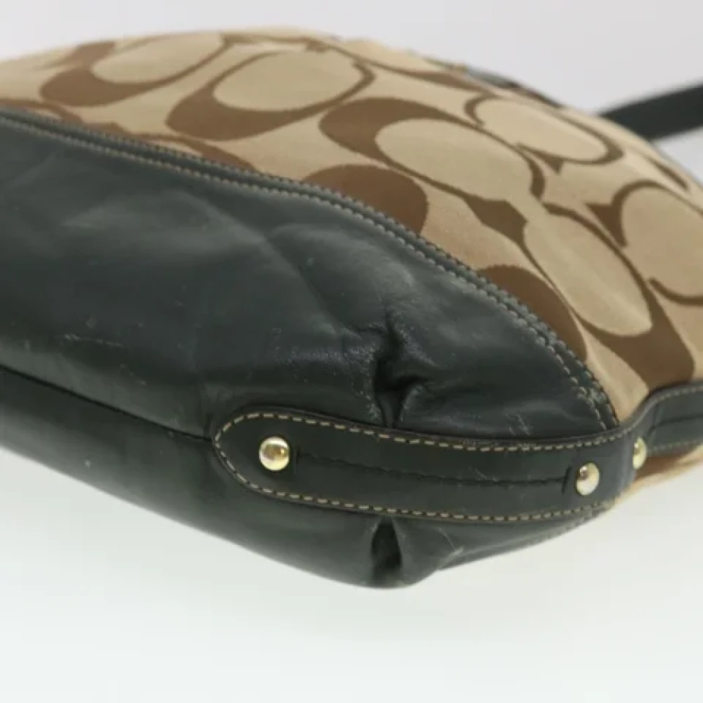 Coach Pre-owned Canvas shoulder-bags Beige Dames