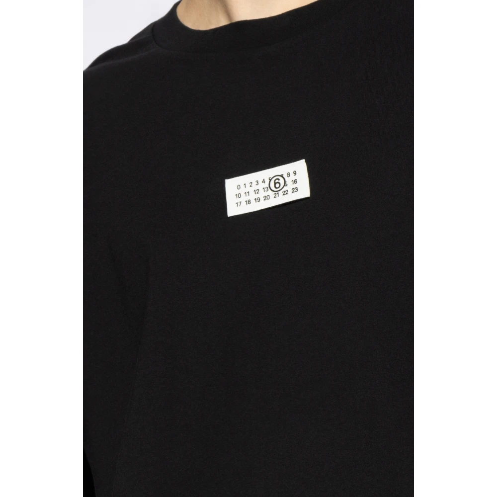 MM6 Maison Margiela T-shirt met logo Black Heren