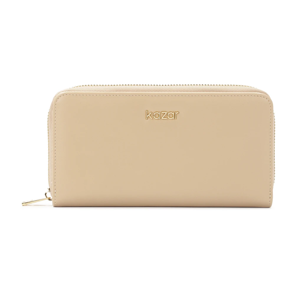 Kazar Beige minimalistisch leren portemonnee Beige Dames