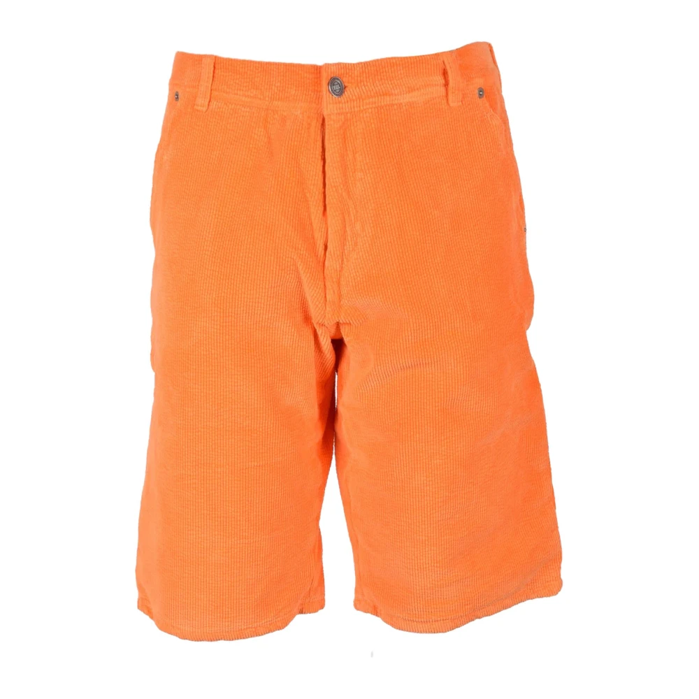 ERL Katoen Elastaan Bermuda Shorts Orange Heren