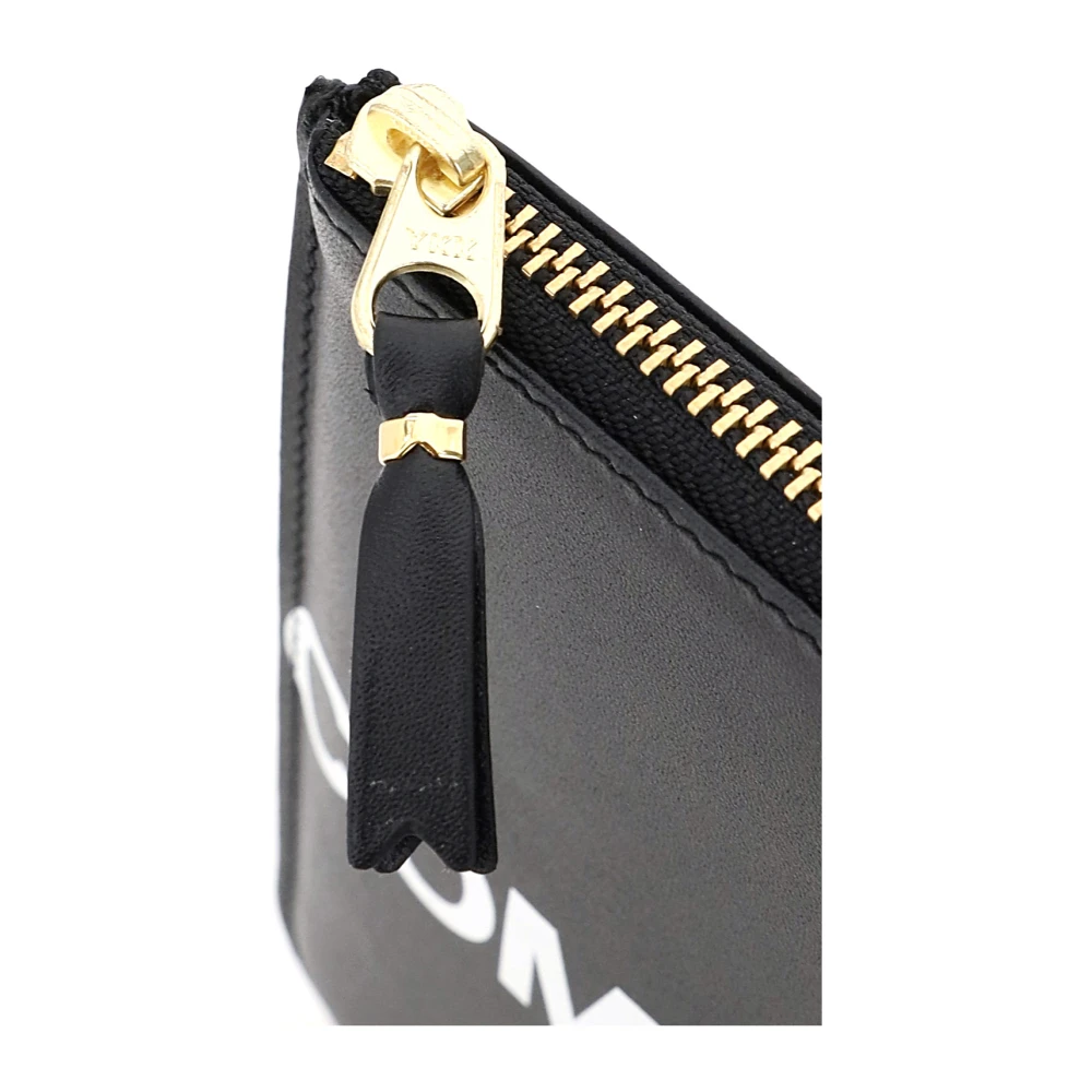 Comme des Garçons Leren Pouch met Logoprint Black Heren