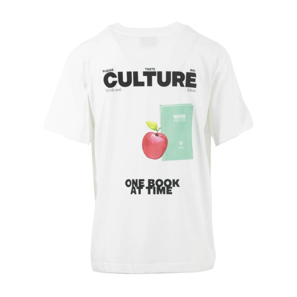 Moschino Wit Oversized T-shirt met Achterprint White Dames