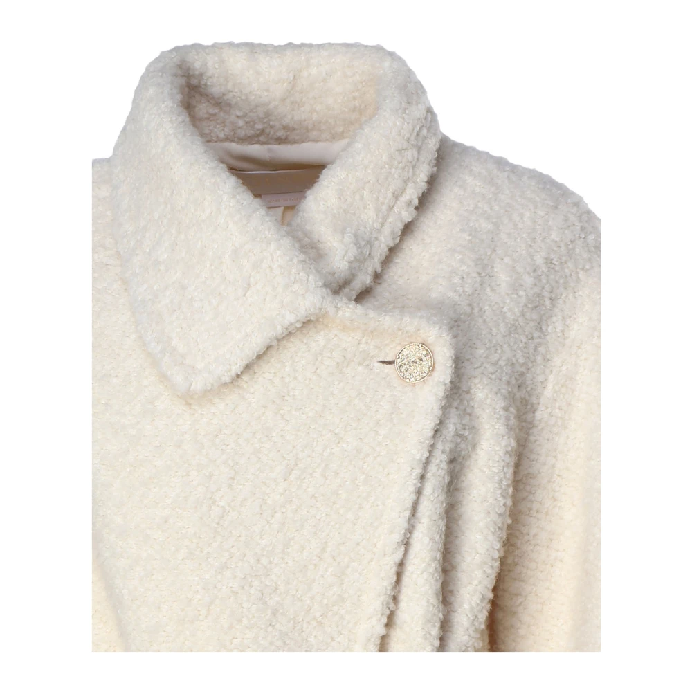 Genny Jas met Asymmetrische Sluiting en Zakken White Dames