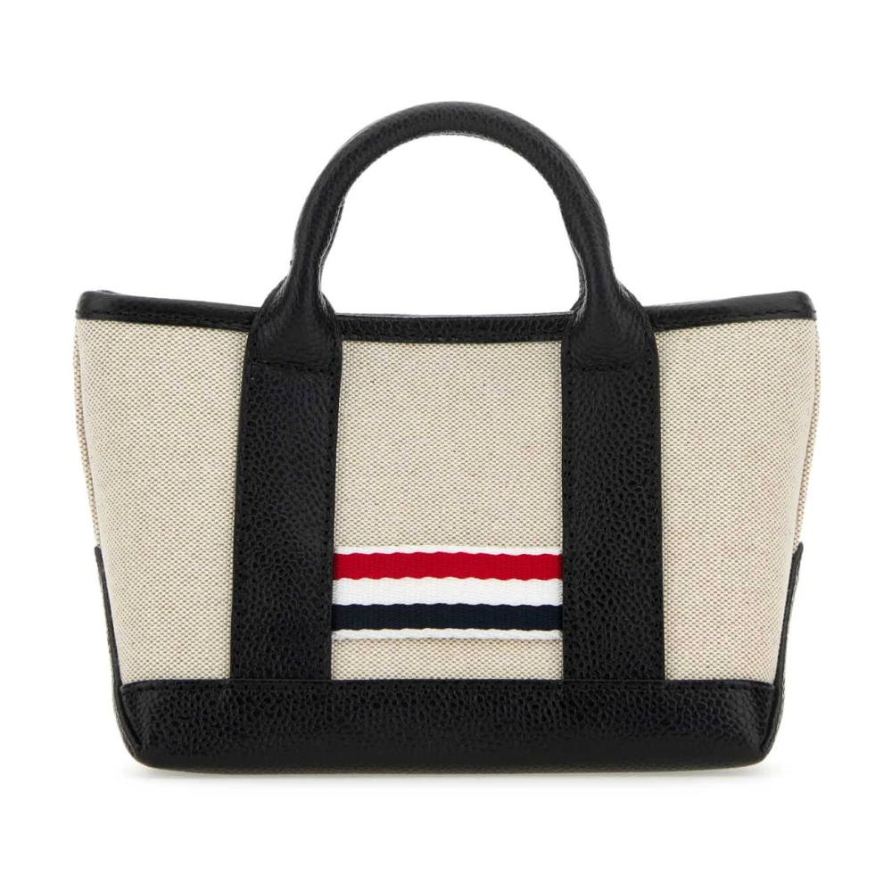 Thom Browne Canvas handtas met Rwb-Stripe Beige Dames