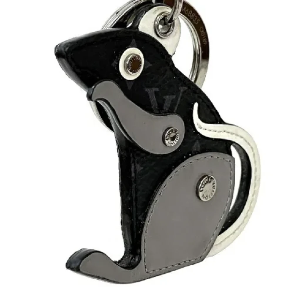 Louis Vuitton Vintage Pre-owned Leather key-holders Black Dames