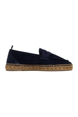 Marinblå Mocka Espadrillo Moccasin
