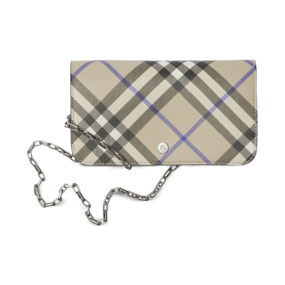 Burberry Beige Ketting Schouderband Portemonnee Beige Dames