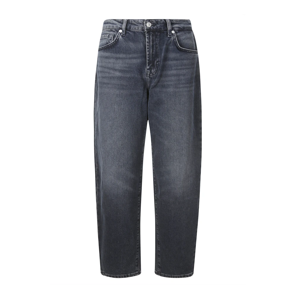 7 For All Mankind Donkere Wassing Wide Leg Jeans Blue Dames