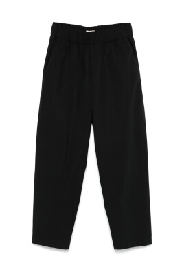 sort-elastisk-talje-skra-lommer-shorts