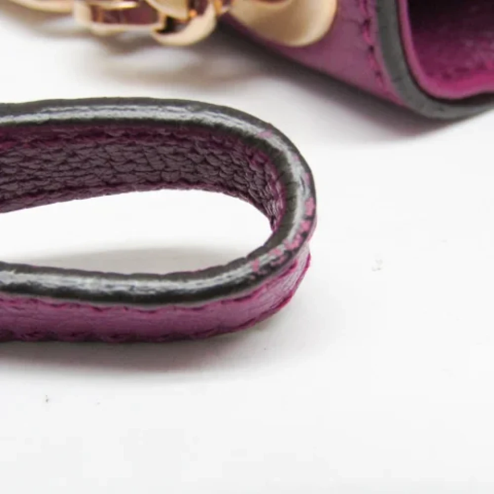 Salvatore Ferragamo Pre-owned Leather shoulder-bags Purple Dames