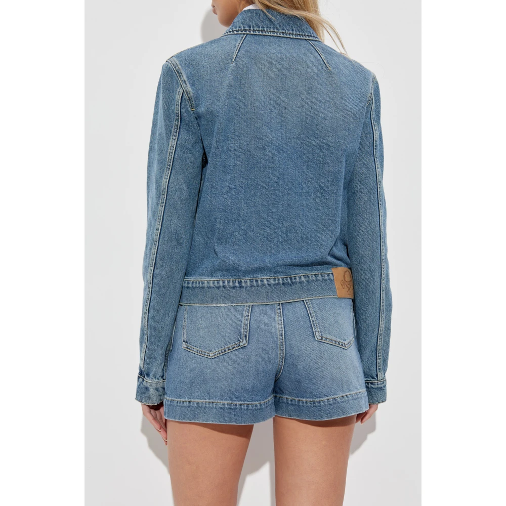 Moschino Denim jas met vintage effect Blue Dames