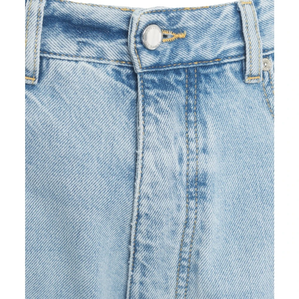 Icon Denim Blauwe Distressed Wide Leg Jeans Blue Heren
