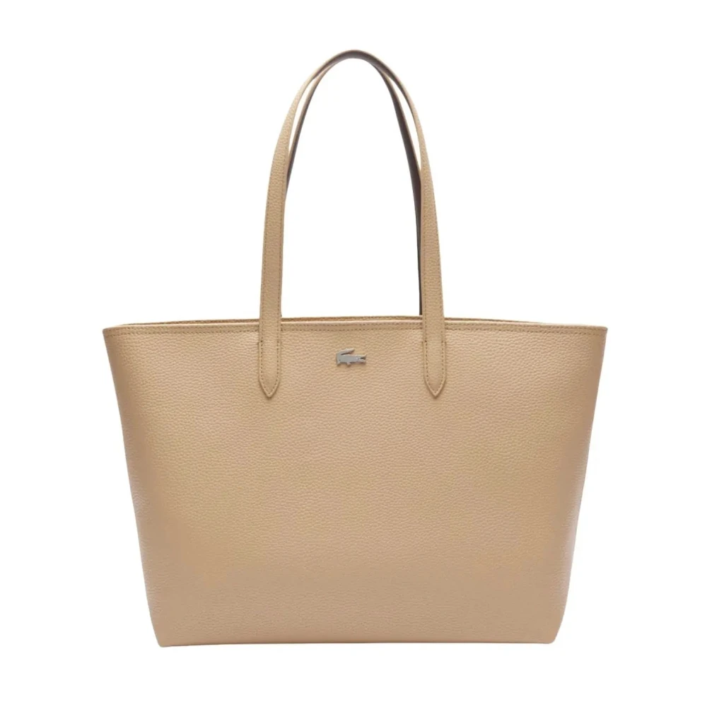 Lacoste Women's Beige Anna Nf4823aa Viennois Puce Bag - Shopping Bags - One Size - Bags