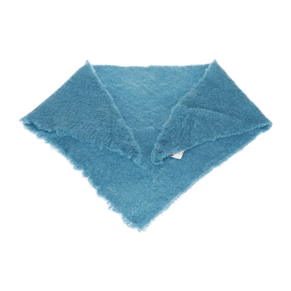 Faliero Sarti Blauwe Dames Sjaal Gemaakt in Italië Blue Dames