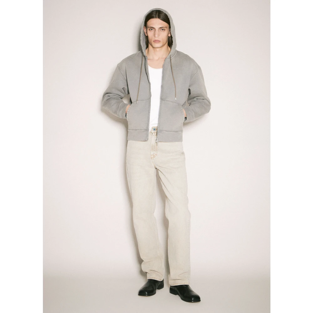 Our Legacy Katoenen Hoodie met Ritssluiting Gray Heren