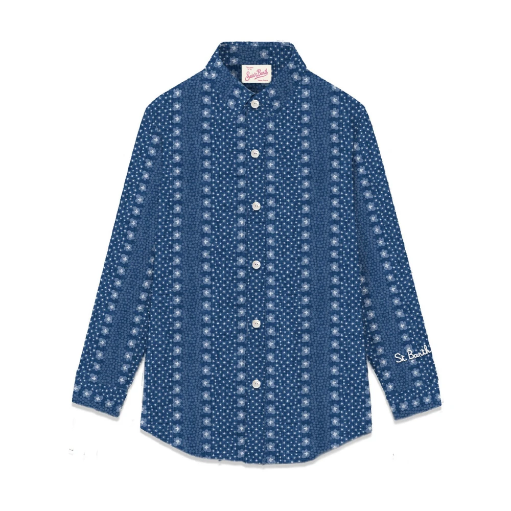 MC2 Saint Barth Indigo Flower Overhemd Blue Dames