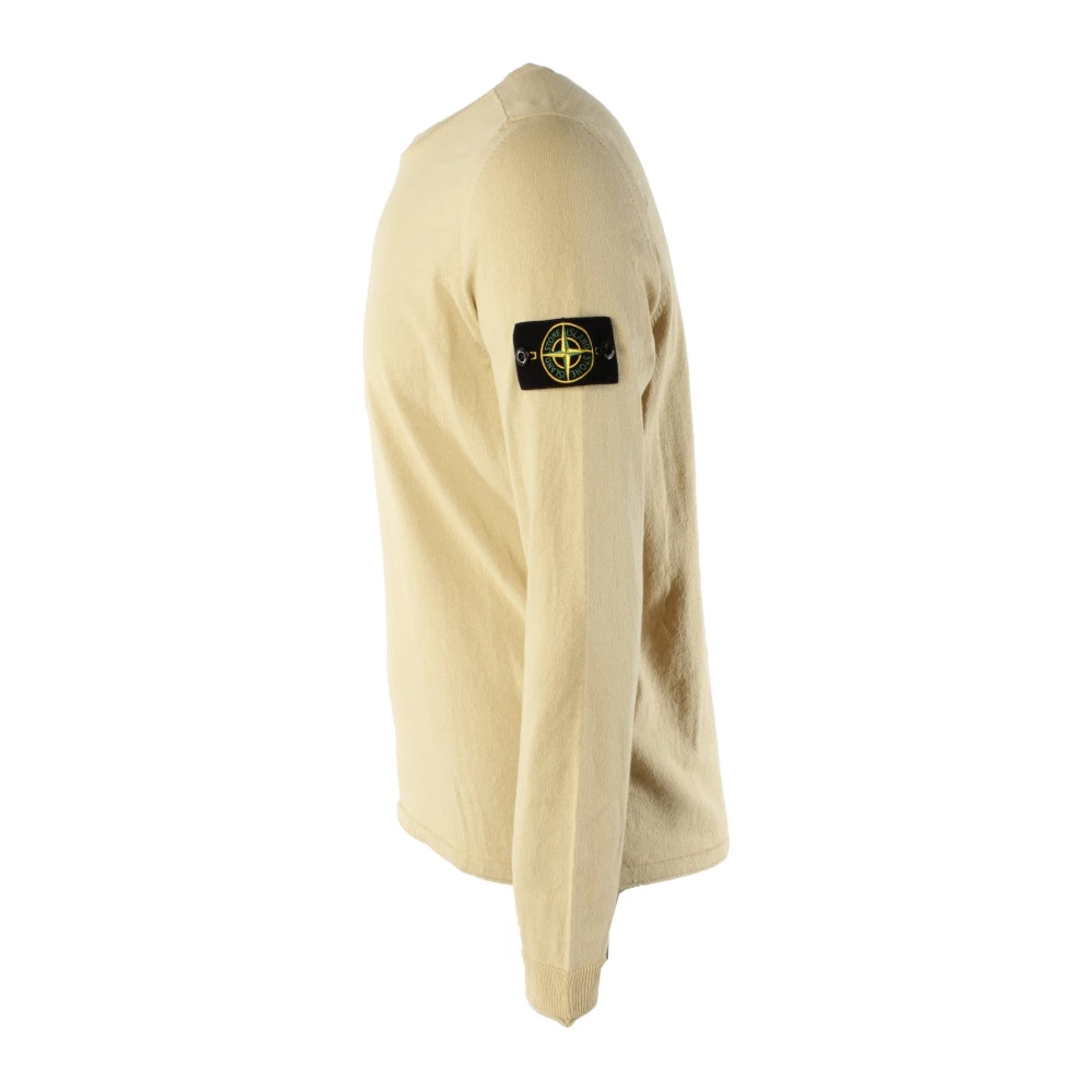 Stone Island Beige Katoenen Heren Trui Beige Heren