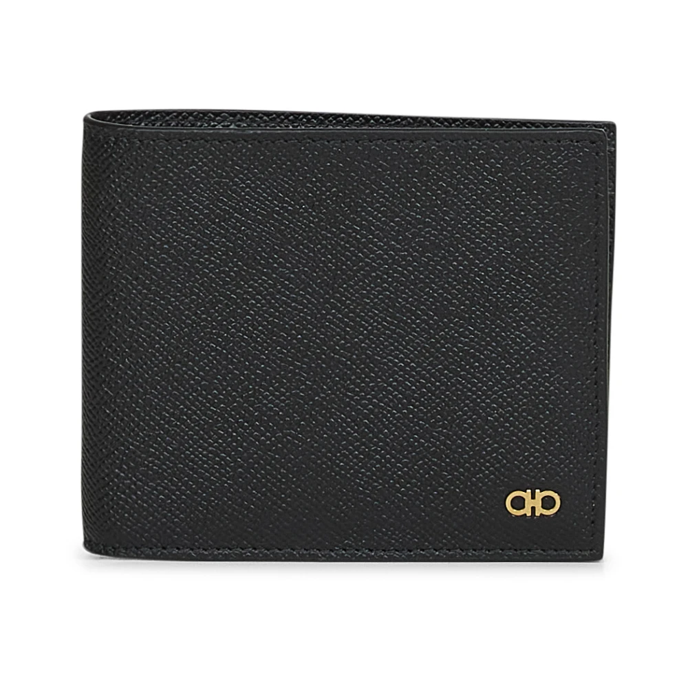 Ferragamo Men's Black Classic Leather Bifold Wallet - One Size - Accessories