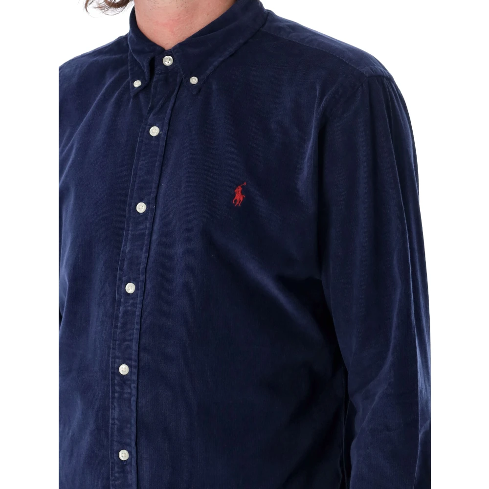 Ralph Lauren Corduroy Custom Overhemd Blue Heren