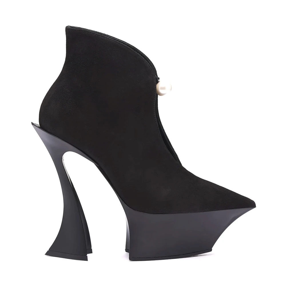 Mugler Women's Black Stylish Ankle Boots - Heeled Boots - 4 Uk - Shoes