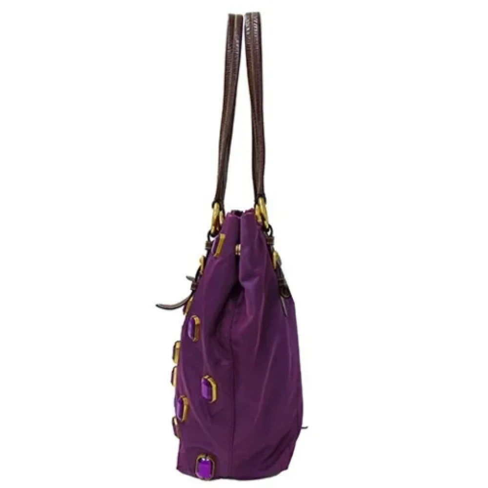 Prada Vintage Pre-owned Nylon totes Purple Dames