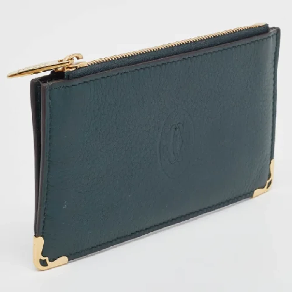 Cartier Vintage Pre-owned Leather wallets Green Dames