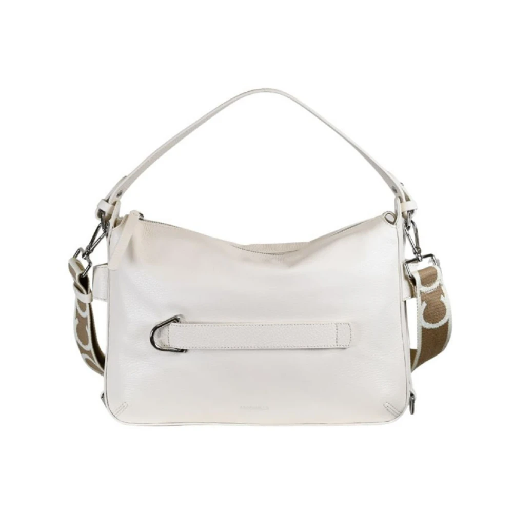 Coccinelle Women's White Shoulder Bags, One Size, Gretel Ribbon Shoulder Bag