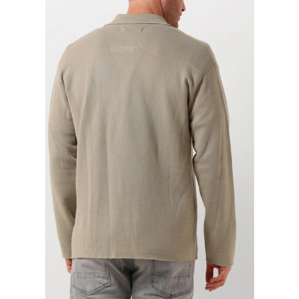 Woodbird Casual Base Knit Heren Overhemd Beige Heren