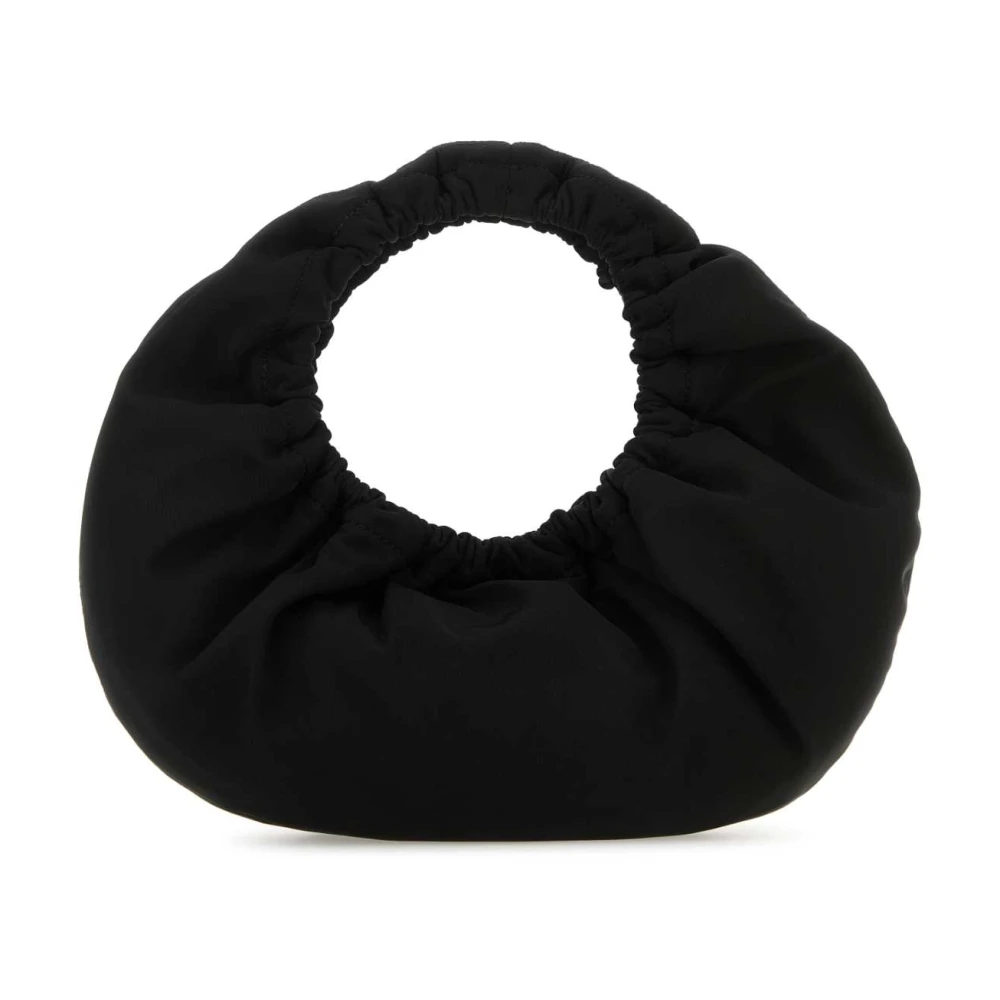 alexander wang Zwarte Stoffen Halvemaan Handtas Black Dames