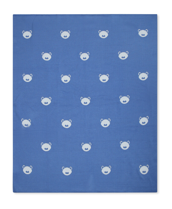 blue-cotton-blanket-with-bear-pattern