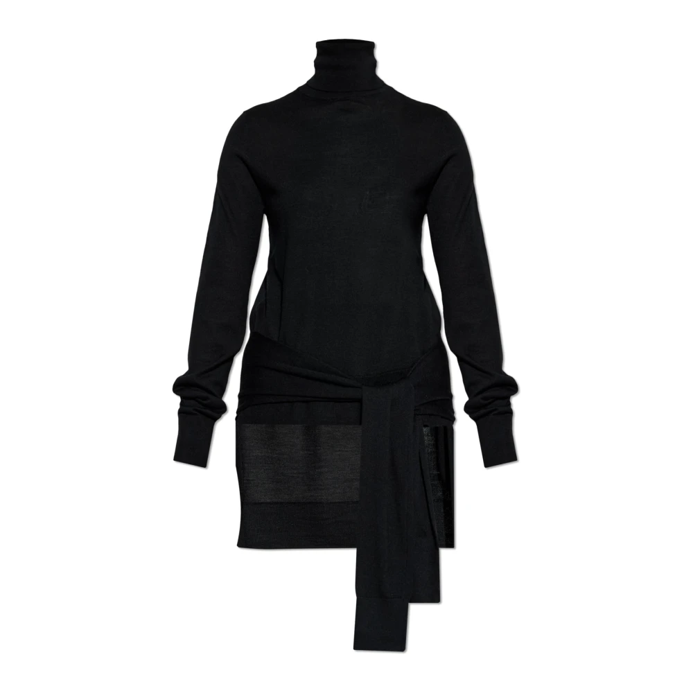Totême , Turtlenecks, Female, Black, S, Asymmetrical Turtleneck