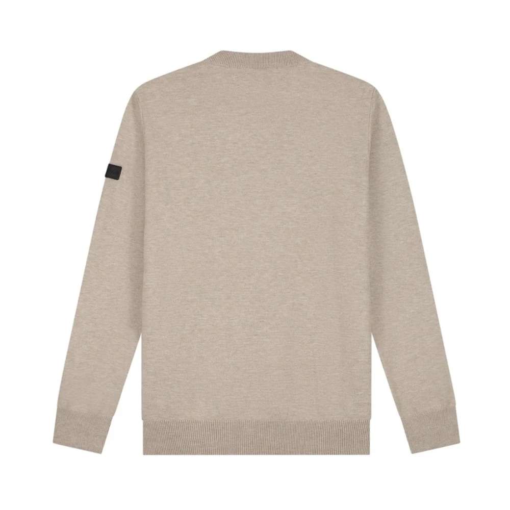 Malelions Taupe Sweater Mm3-Aw24-05 Herenlions Beige Heren