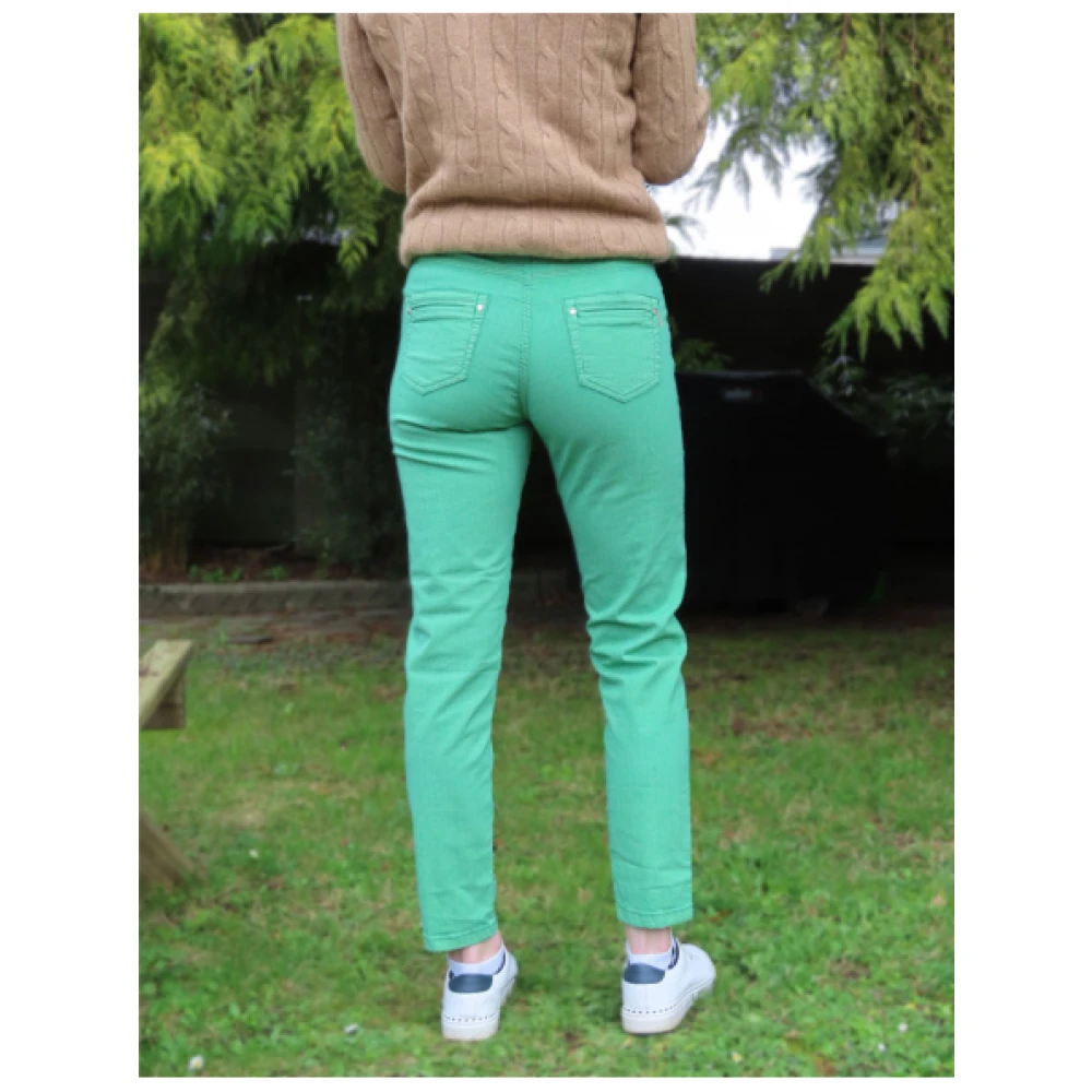 Islow Clara Gestreepte Broek Green Dames