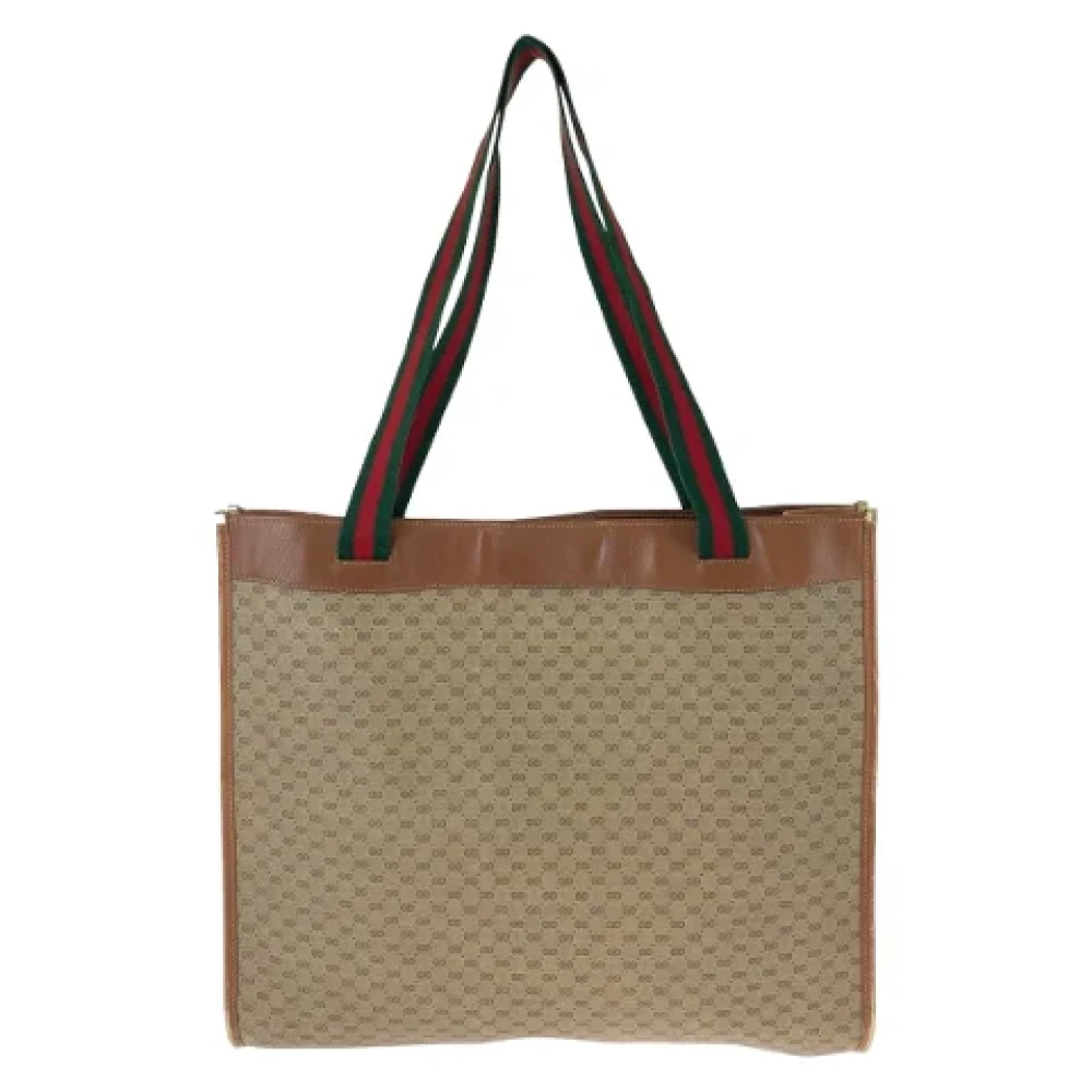 Gucci Vintage Pre-owned Canvas gucci-bags Brown Heren