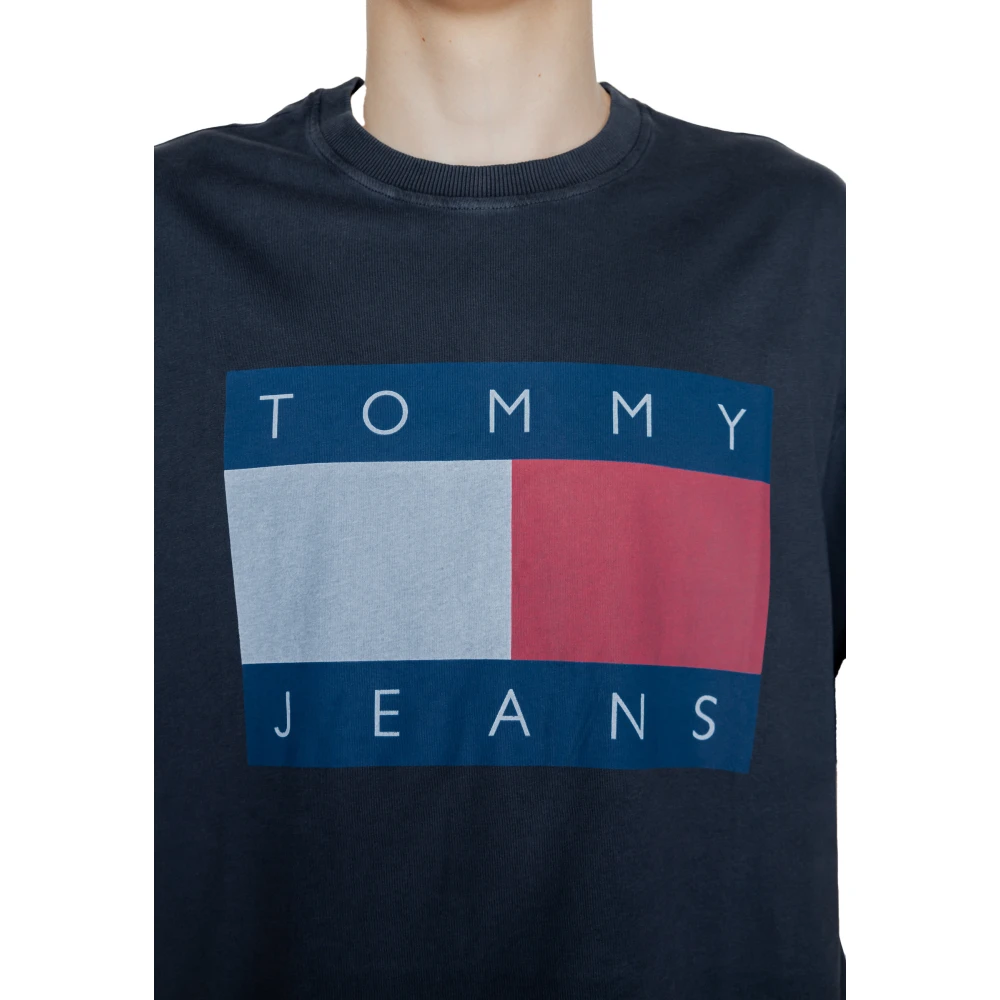 Tommy Jeans Big Flag Tee Herfst Winter Collectie Black Heren