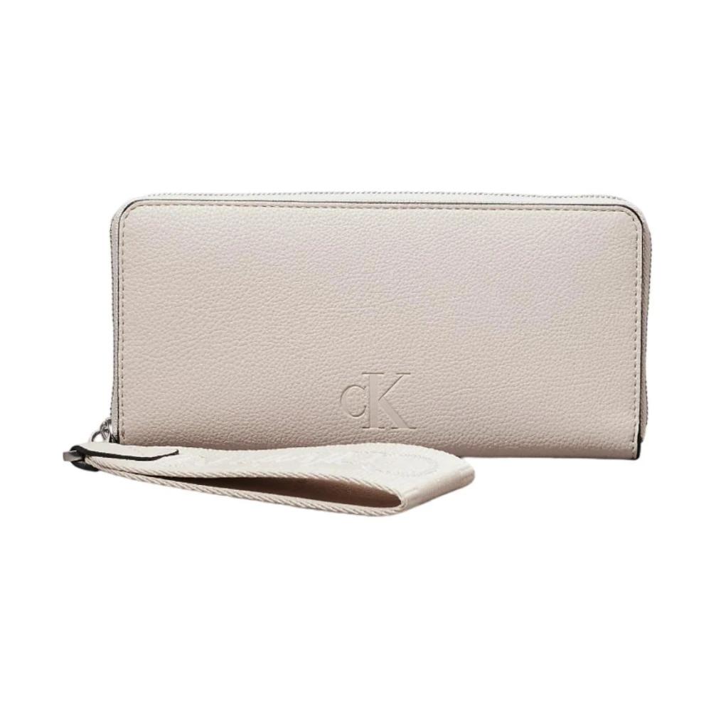 Calvin Klein Women's Beige Wallets & Cardholders, One Size, Modern Webbing Wallet