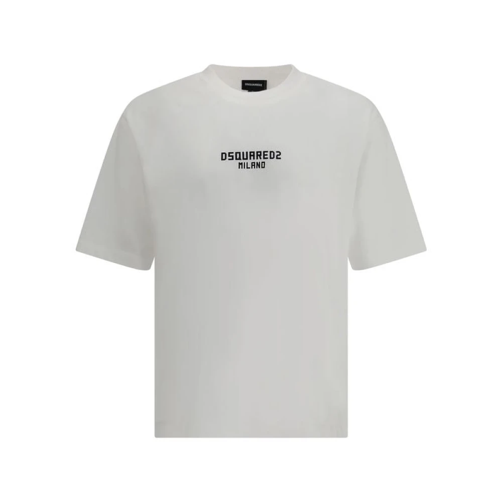Dsquared2 , T-Shirts, Male, White, Xl, Milano T-Shirt