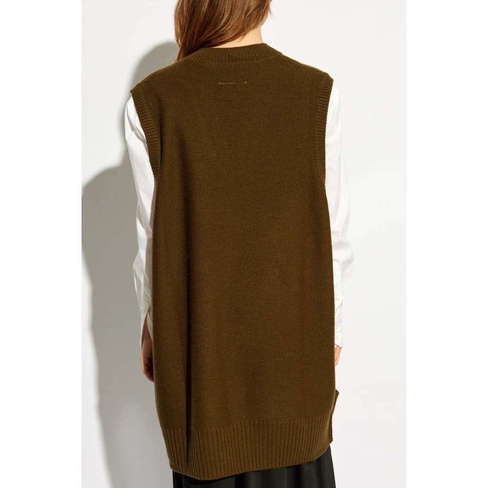 MM6 Maison Margiela Oversize Jurk Brown Dames