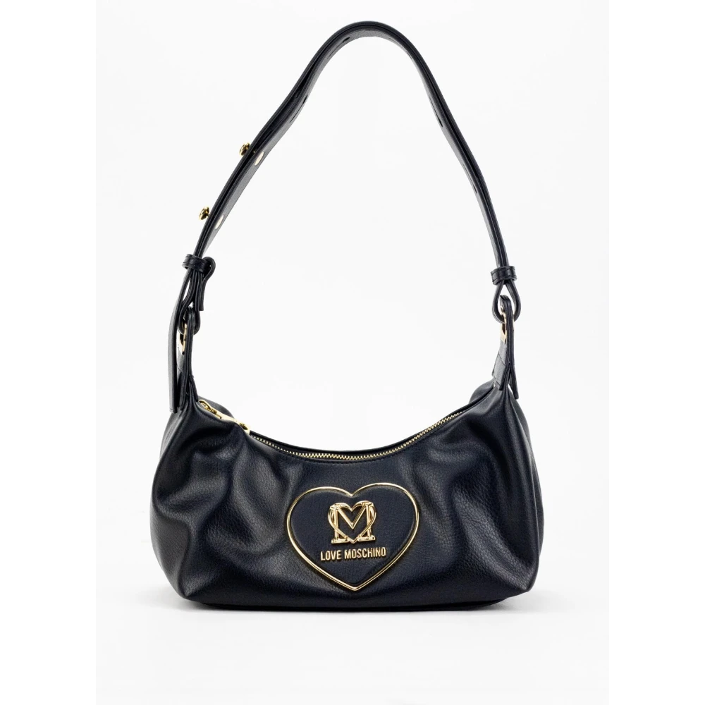 Love Moschino Logo Back Crossbody Tas Black Dames