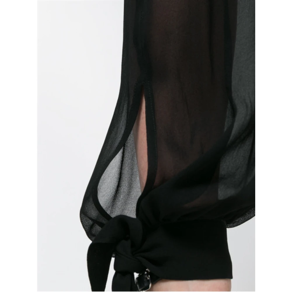Twinset Transparante zwarte broek Black Dames