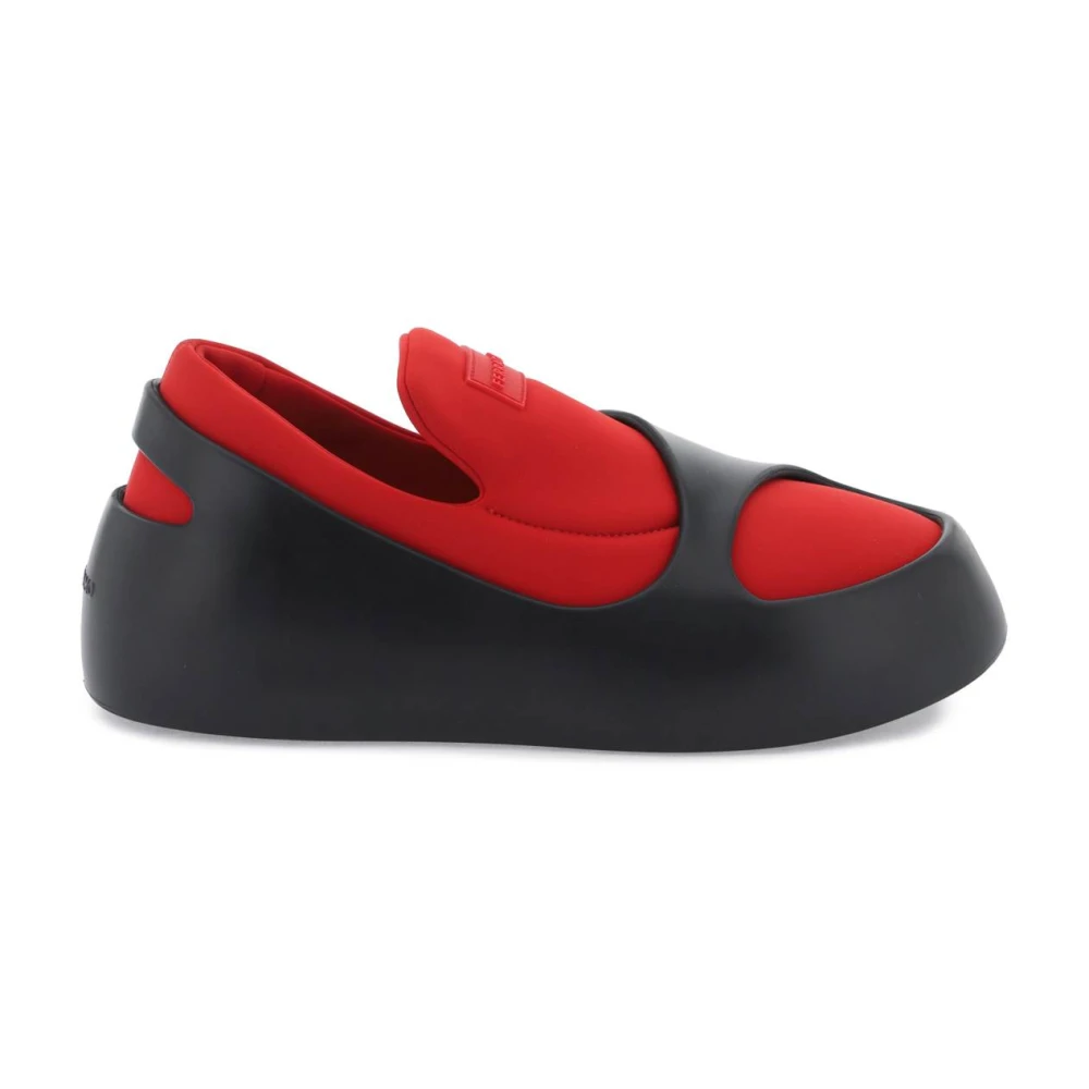 Ferragamo Cut-Out Effect Slip-Ons Heren Schoenen Rood